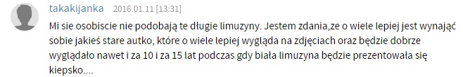 wpis na forum o najlepszym samochodzie na wynajem