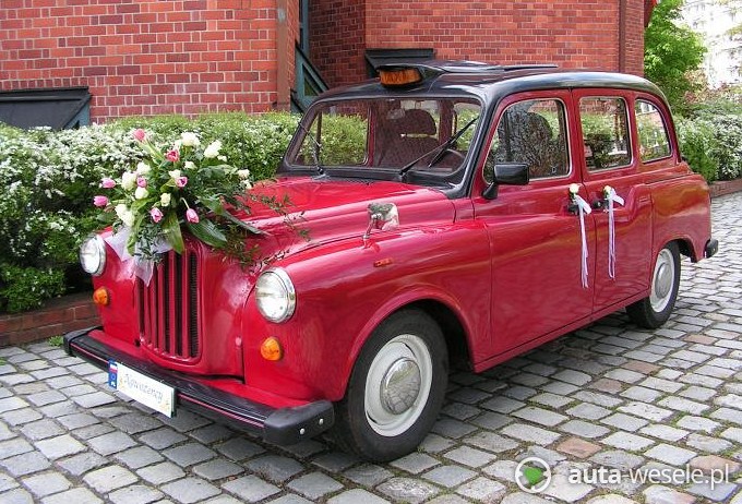 czerwony AUSTIN London Taxi