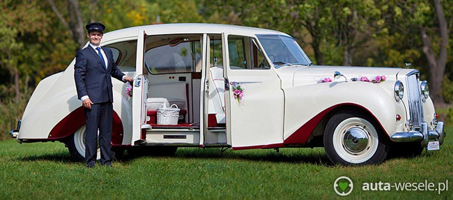 kierowca z Austin Princess 1963r. 