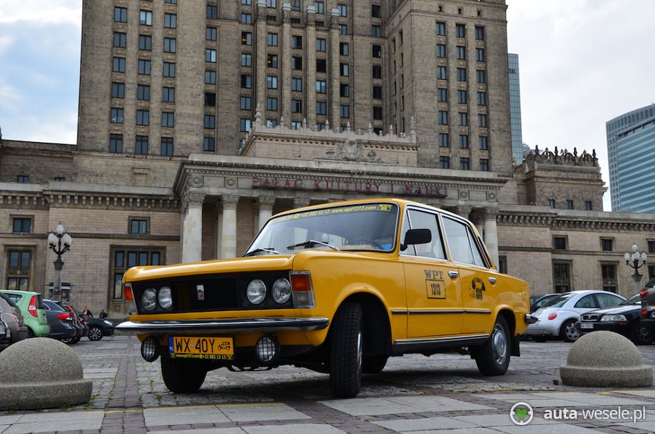 Samochód ślubny Warszawa Fiat 125p WPT 1313 autawesele.pl