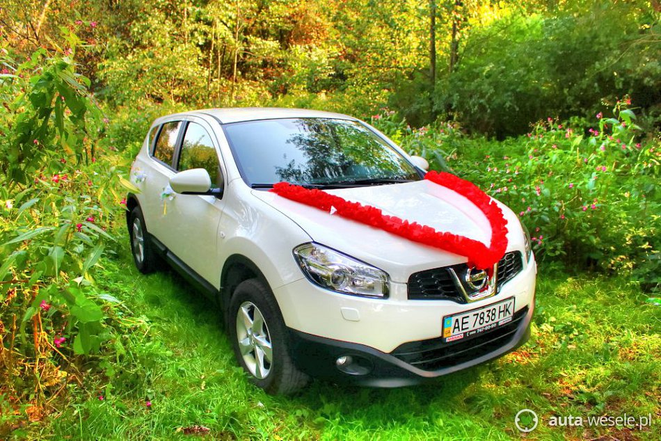 Samochód ślubny Kraków Nissan Qashqai autawesele.pl