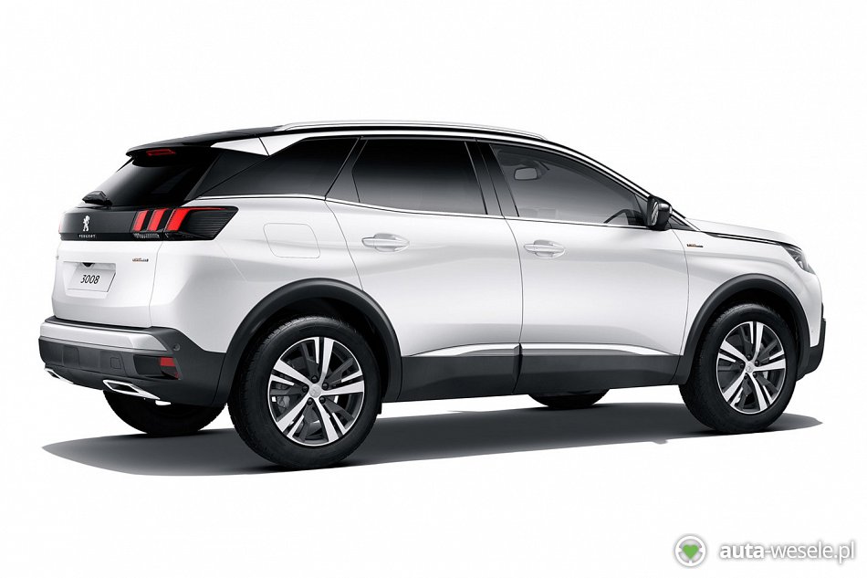 Samochód ślubny Kraków Biały SUV Peugeot 3008 NOWY